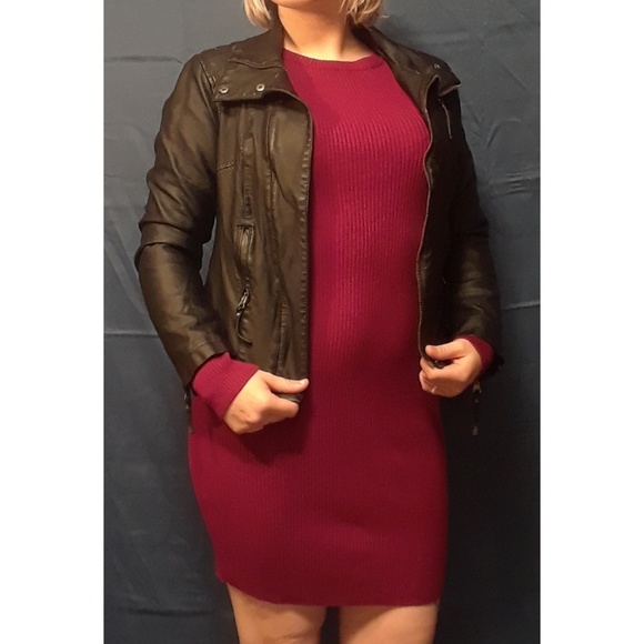 Burgundy Rue21 sweater dress - Picture 2 of 5